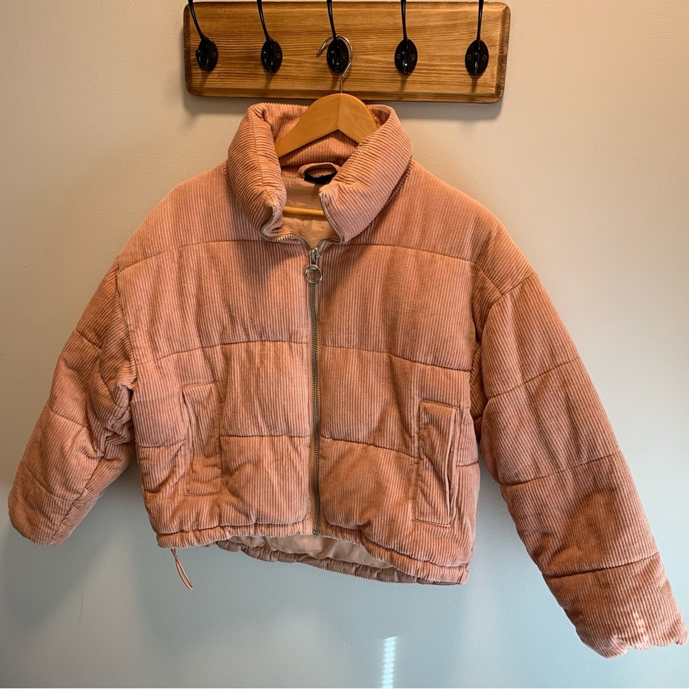 Puffy jacket pink color Top Shop🧥👢💕